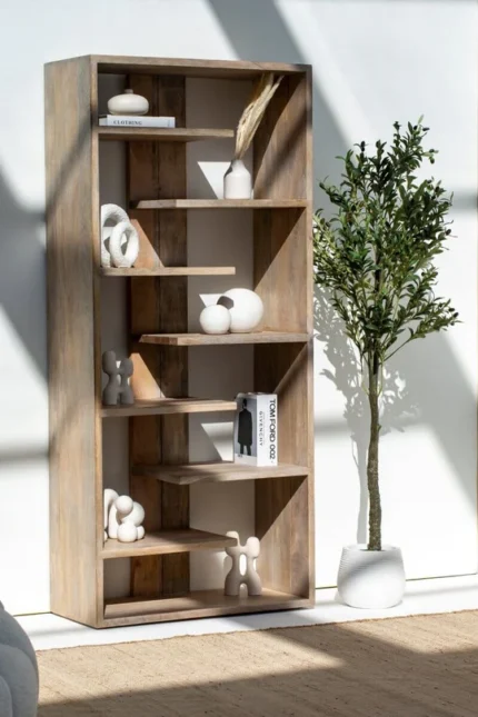 PRITI Wooden Display Shelves Unit