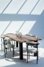 PRITI Rose Wood Top Dining Table
