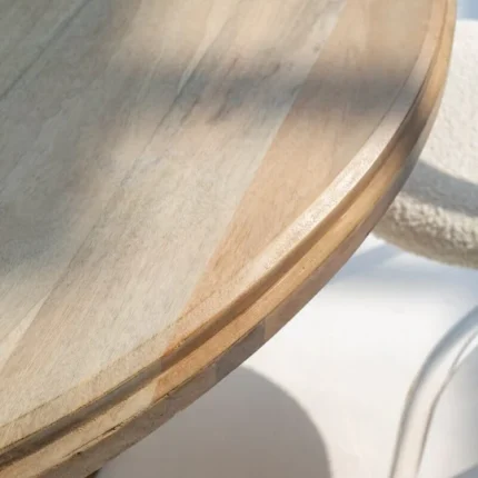 PRITI Wood Dining Table with Hourglass Leg