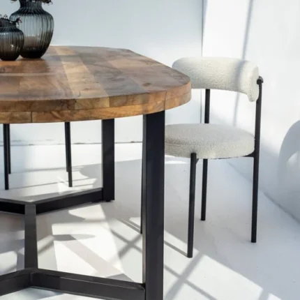 PRITI Oval Top Mango Wood Dining Table