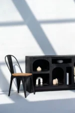 PRITI Black Painted Display Media Console