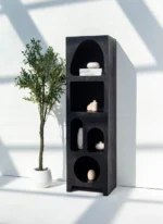 PRITI Black Painted Shelf Unit