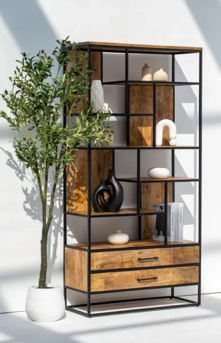 PRITI Shelf Unit with Two Drawers