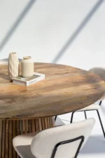 PRITI Round Wood Dining Table