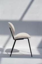 PRITI Dining Chair with Black Metal Legs