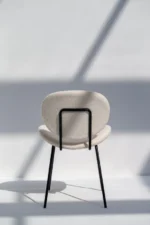 PRITI Dining Chair with Black Metal Legs