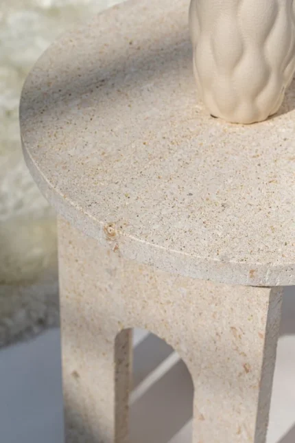 PRITI Arch Legs Stone Side Table