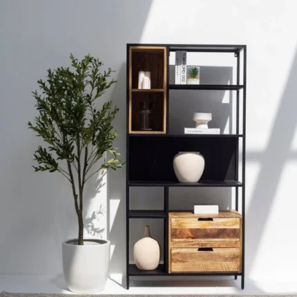 PRITI Industrial Wooden bookcase