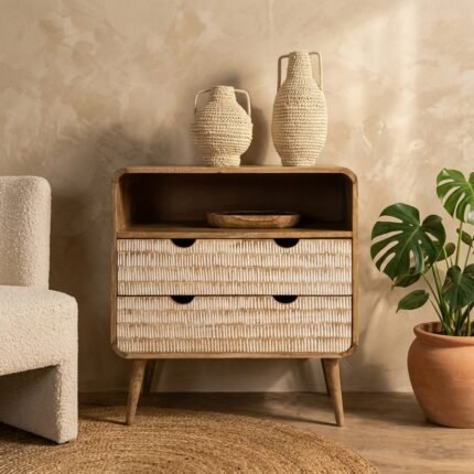 PRITI Wooden Chest of Drawers