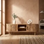 Wooden Media Console (2 Sizes) (Solid Wood) - PRITI - Image 6