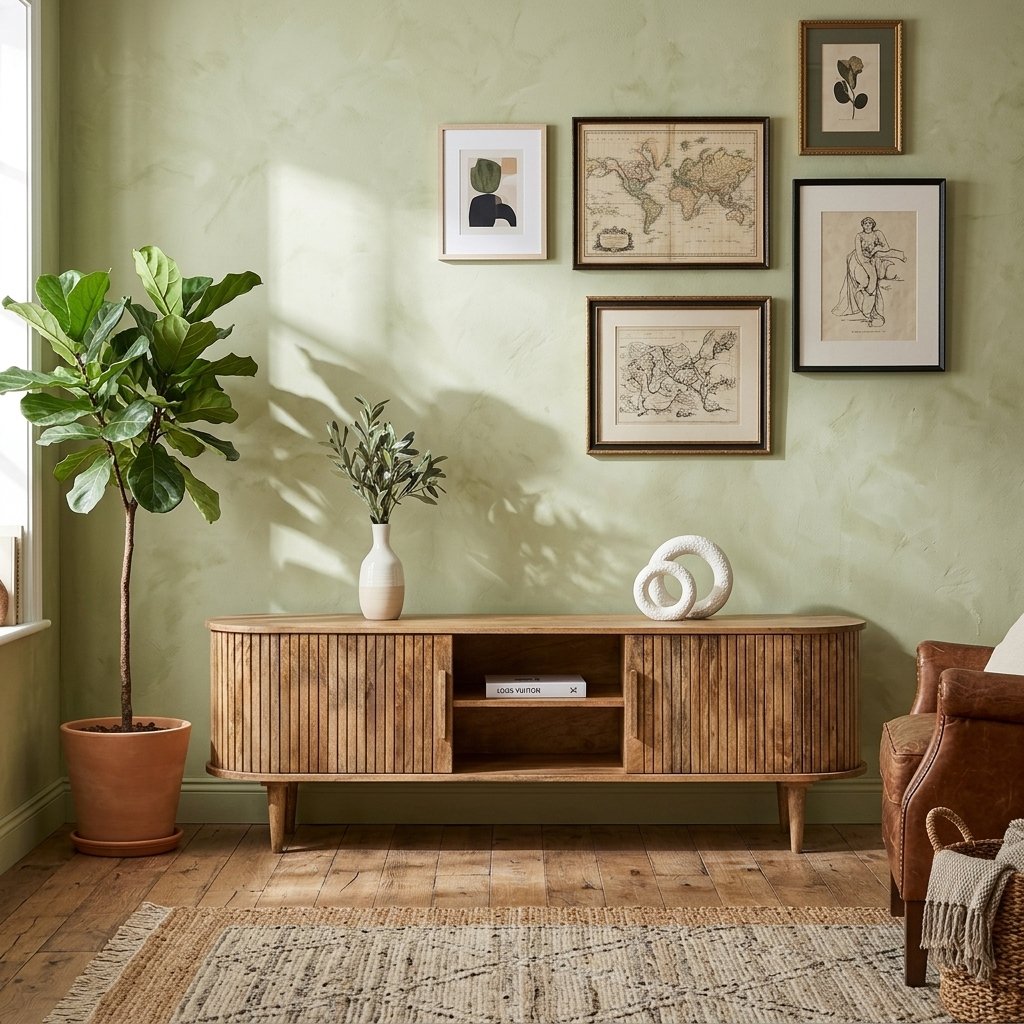 Wooden Media Console (2 Sizes) (Solid Wood) - PRITI Wooden Media Console (2 Sizes) (Solid Wood) - PRITI