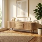 PRITI Wooden Media Console (2 Sizes) (Solid Wood )