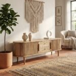 PRITI Wooden Media Console (2 Sizes) (Solid Wood )