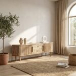 PRITI Wooden Media Console (2 Sizes) (Solid Wood ) - Image 3