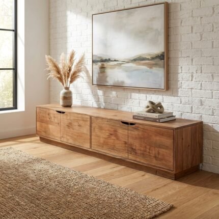 PRITI Wooden TV Cabinet (Solid Wood)