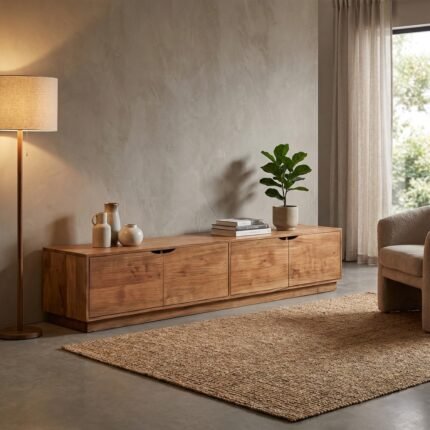 PRITI Wooden TV Cabinet (Solid Wood)