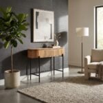 PRITI Wooden Hallway with metal legs - Image 2