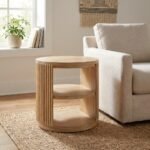 PRITI Modern Natural End Table (Solid Wood ) - Image 5