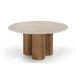 PRITI Modern Marble Round Coffee Table