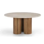 PRITI Modern Marble Round Coffee Table