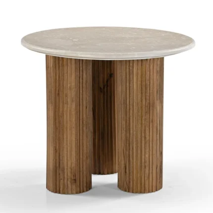 PRITI Modern Marble Round End Table