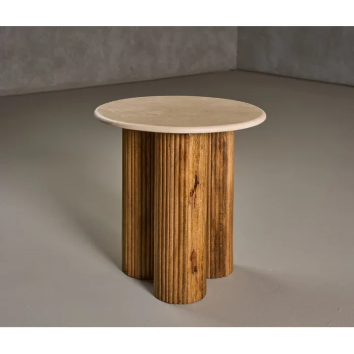 PRITI Modern Marble Round End Table