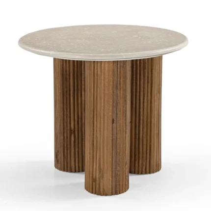 PRITI Modern Marble Round End Table