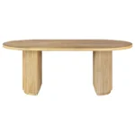 PRITI Modern Natural Oval Dining Table