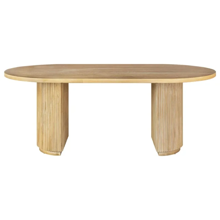 PRITI Modern Natural Oval Dining Table