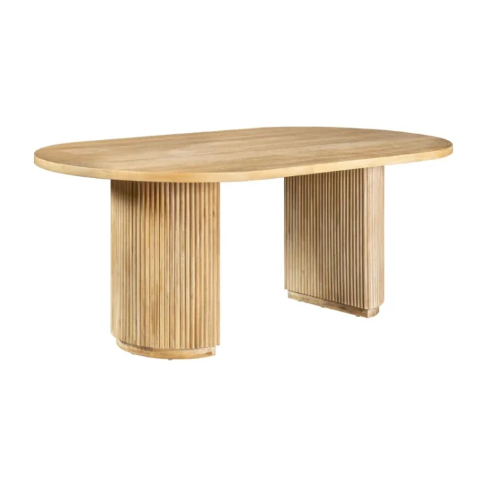 PRITI Modern Natural Oval Dining Table