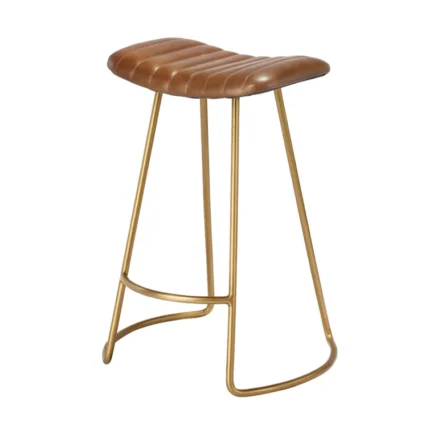 PRITI Upholstered Counter Stool with Metal Frame