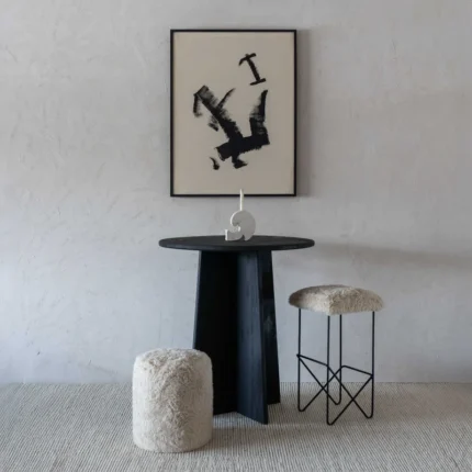 PRITI Modern Fur Bar Stool