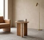 PRITI Modern End Table (Solid Mango Wood )