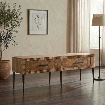 PRITI Entertainment Console (Solid Wood )