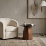 PRITI Marble Top End Table (Sisam Base )