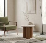 PRITI Modern Marble Round End Table