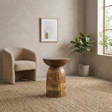 PRITI Solid Wood End Table