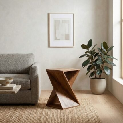 PRITI Solid Wood End Table