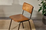 PRITI Leather Dining Chair - Aged Tan