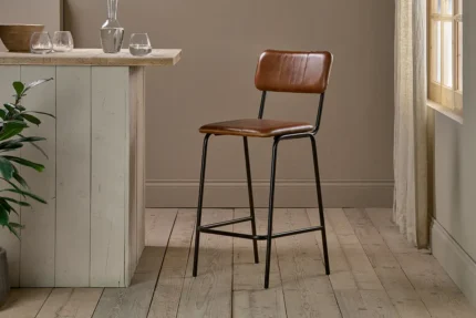 PRITI Counter Chair - Aged Tan