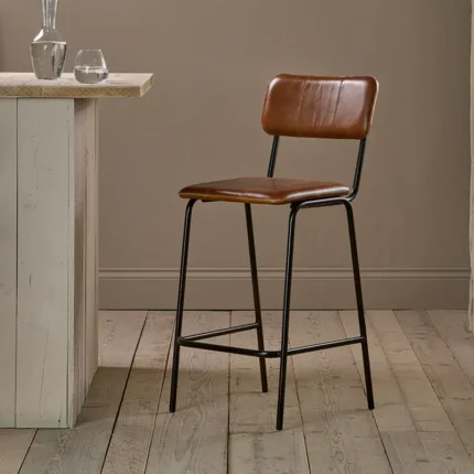 PRITI Counter Chair - Aged Tan