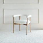 PRITI Boucle Wood Dining Chair