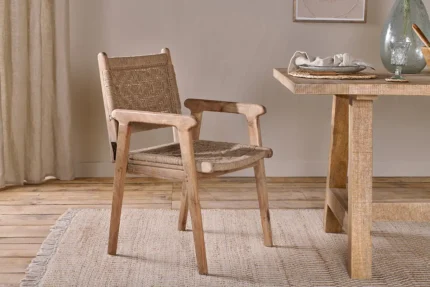 PRITI Woven Dining Chair - Natural