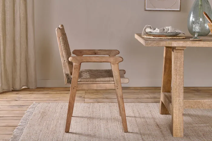 PRITI Woven Dining Chair - Natural