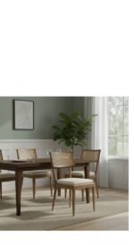 PRITI Upholstered Side Chair (Solid Wood )