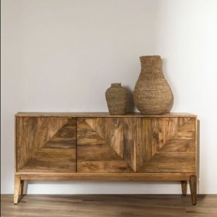 PRITI Handicraft Wooden Design Sideboard