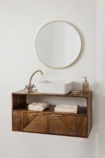PRITI Suspended Bathroom Cabinet (Solid Wood )