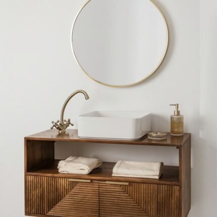 PRITI Suspended Bathroom Cabinet (Solid Wood )