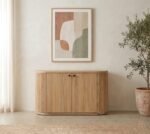 PRITI Modern Natural Buffet (Solid Wood )