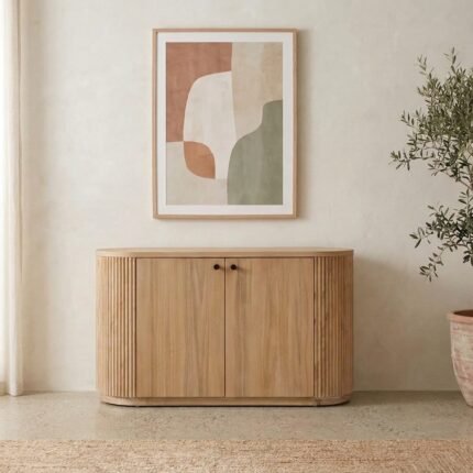 PRITI Modern Natural Buffet (Solid Wood )